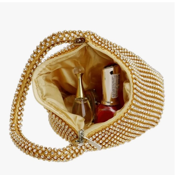 Women's Evening Bags Glitter Rhinestone Triangle Purse - Picture 7 of 7